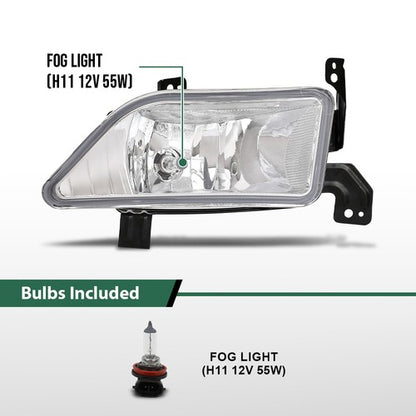 Solid Spare Fit For 2006 2007 2008 Honda Pilot Fog Lights Driving Lamps Left+Right Side