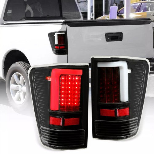 Solid Spare Black Fits 2004-2015 Titan LED Tube Tail Lights Brake Lamps Left+Right 04-15