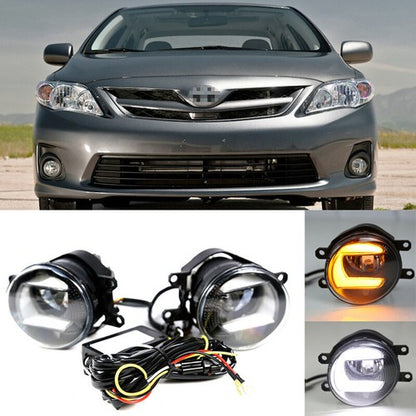 For 2011 2012 2013 Toyota Corolla Bumper LED Fog Lights Lamps Turn signal Pair