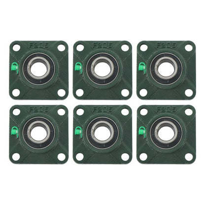 Solid Spare 6Pcs UCF205-16 Pillow Block Flange Bearing 1" Bore Solid Base Self Aligning
