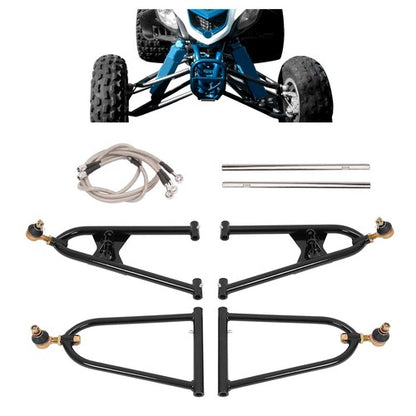 Solid Spare For Yamaha Raptor 600R YFM660R 01-05 Steel Powder Coated A Arms W/Brake Lines