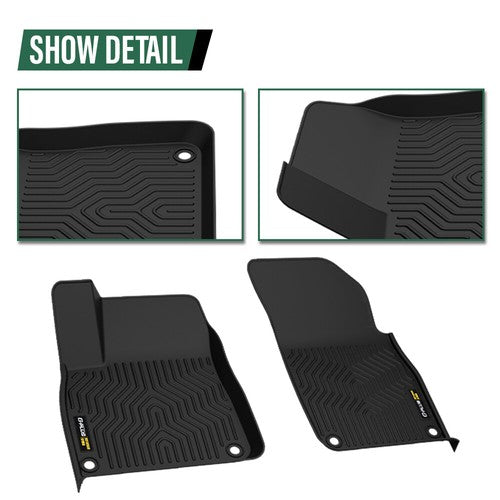 Solid Spare TPE Floor Mats Protection Liners Fit For 17-25 Audi Q7/ 19-25 Q8 All-Weather