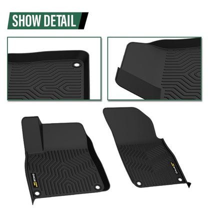 Solid Spare TPE Floor Mats Protection Liners Fit For 17-25 Audi Q7/ 19-25 Q8 All-Weather