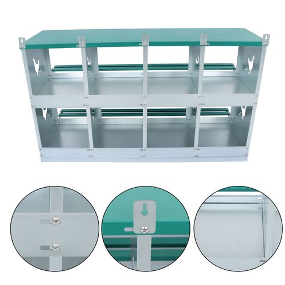 Solid Spare For Chicken Laying Eggs Hens Chicken Coop Box 8 Hole Chicken Nesting Boxes