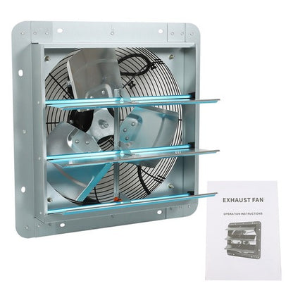 Solid Spare 14 Inch Shutter Exhaust Fan Aluminum High Speed Wall Mounted Greenhouse Garage