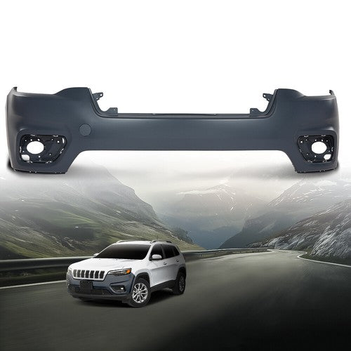 Solid Spare Front Bumper Cover Fit For 2019-2023 Cherokee w/o Park Assist CH1014133