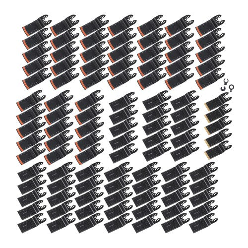 Solid Spare 105 Pieces Titanium and HCS Oscillating Saw Blades for Wood Metal Cutting
