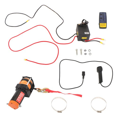 Solid Spare 2500 lbs Electric Winch 50ft Synthetic Rope 12VDC/1.2HP Wireless & Wired Remote
