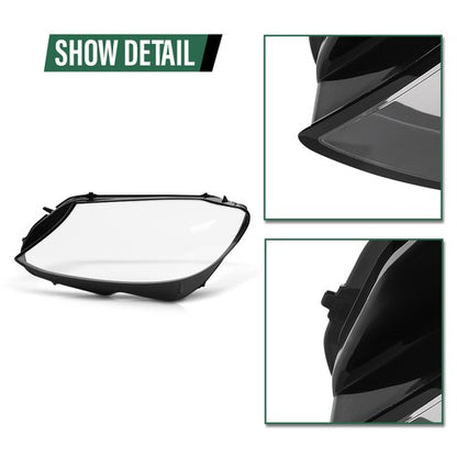 Solid Spare Fit For 19-20 Mercedes-Benz C-Class W205 Headlight Replacement Lens Left & Right