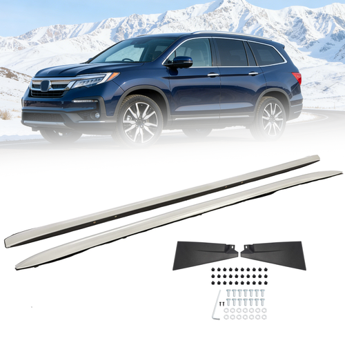 Solid Spare Pair Top Roof Rack Side Rails Luggage Cargo Carrier For 2016-2022 Honda Pilot