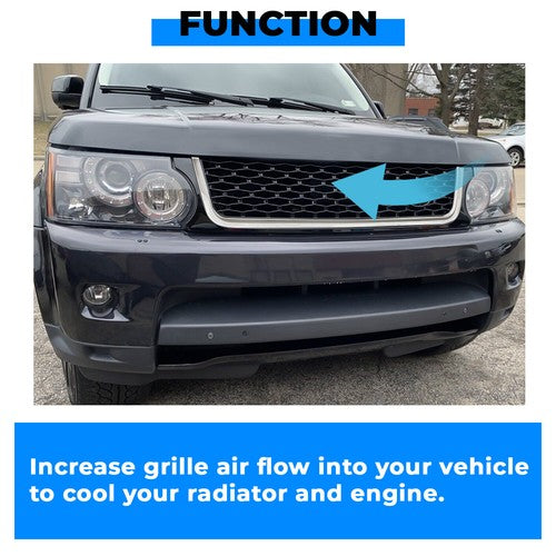 Solid Spare For 2010-2013 Land Rover Range Rover Sport Upper Bumper Diamond Mesh Grille