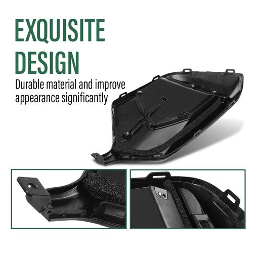 Solid Spare Rear Bumper Garnish Cover Fit For 2020-2021 Honda Civic Hatchback Left Side