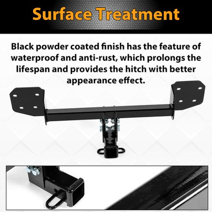Solid Spare Class 3 Black Trailer Tow Hitch 2" Receiver For Subaru Outback SportWagon 10-19