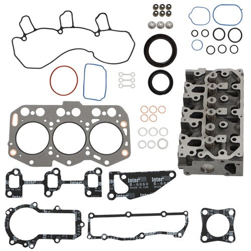 Solid Spare For Yanmar 3TNV76 Komatsu PC22MR-3 PC26MR-3 Complete Cylinder Head & Gasket Set
