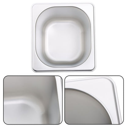 Solid Spare 6 Pack 6 Inch Deep Thickened 1/6 Size Stainless Steel Steam Table Pans