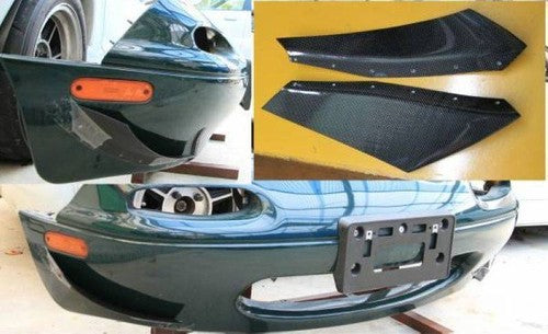 Pair Fit Mazda 3 6 MX-5 Miata Front Bumper Canard Splitter Diffuser Spoiler Lip