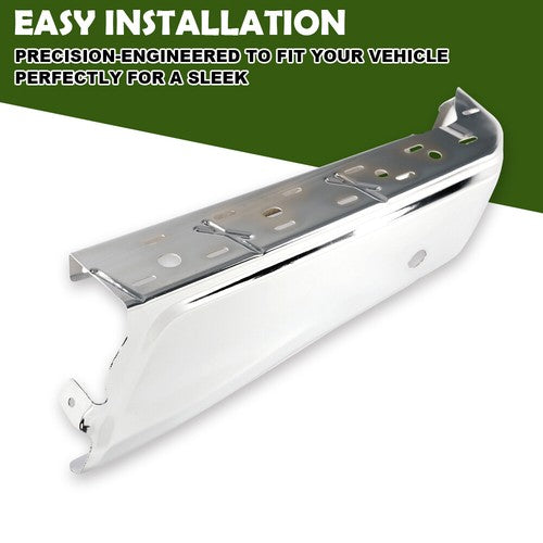 Solid Spare Fit For 2015-2020 Ford F150 Silver Left & Right Rear Bumper Ends FO1102383