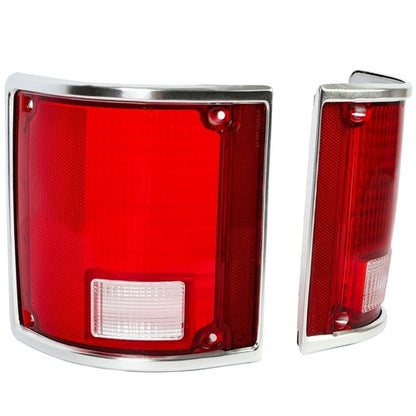 Solid Spare Tail Light Lens Pair For Chevrolet C10 C20 K10 R1500 Suburban 1973 75-86 1991