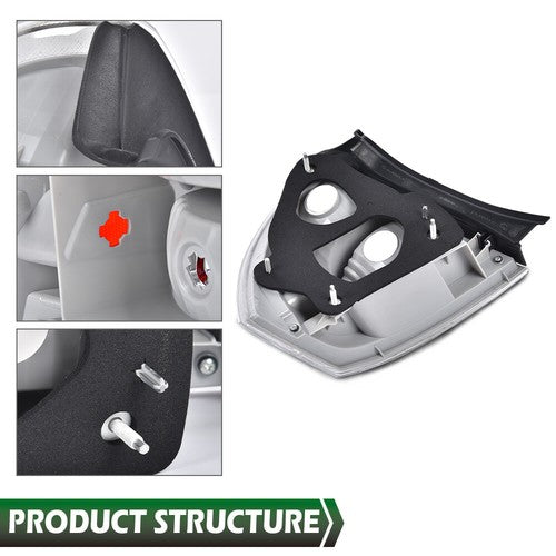Solid Spare Fit For 2006-2009 Ford Fusion Chrome Tail Lights Brake Lamps Left Right Side
