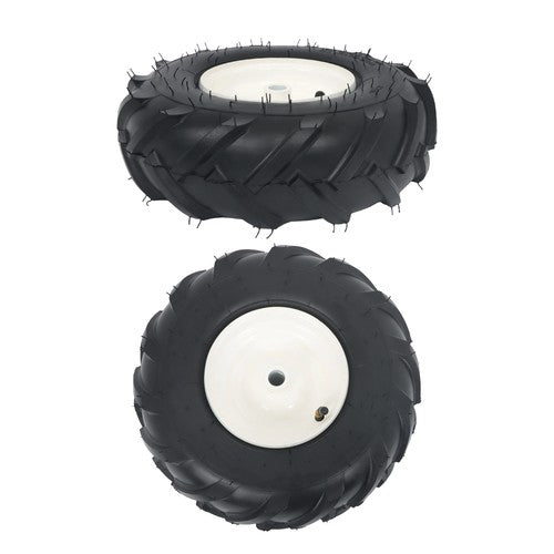 Solid Spare Lawn Mower Tire and Wheels 1 Pair 13"×5.00-6 Flat Free W/3/4'inch Axle Diameter