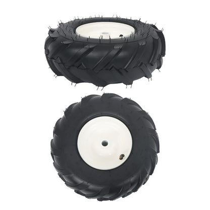 Solid Spare Lawn Mower Tire and Wheels 1 Pair 13"×5.00-6 Flat Free W/3/4'inch Axle Diameter