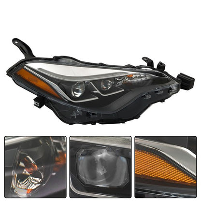 Solid Spare Projector Headlight Assembly Fit For 2017-2019 Toyota Corolla Right Side Black