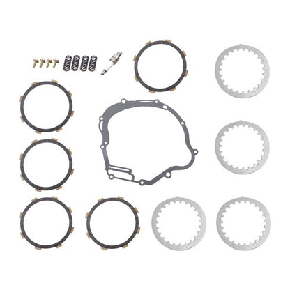 Solid Spare Clutch Friction Steel Plates Kit w/ Gasket Springs For Yamaha TTR125L 2000-2008