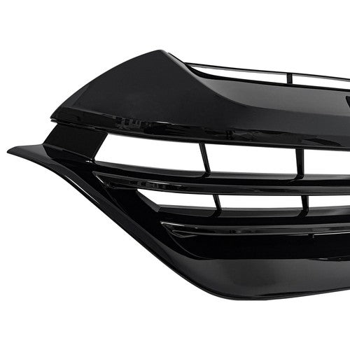 For 2017 2018 2019 Honda CRV CR-V Front Bumper Gloss Black Mesh Grille Grill