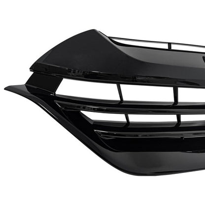 For 2017 2018 2019 Honda CRV CR-V Front Bumper Gloss Black Mesh Grille Grill
