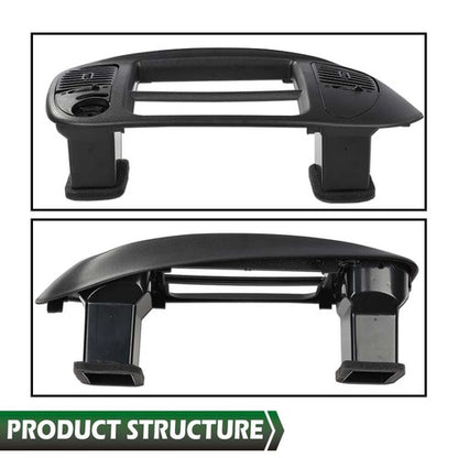 Solid Spare Fit For 1997-2003 Ford F150 Expedition Radio Climate Trim Bezel Dash Panel Black