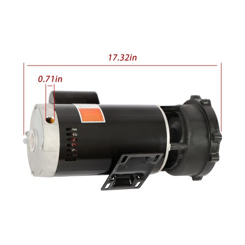 Solid Spare 3722021-13 Spa Pump 5.0HP 230V 56Y Frame Hot Tubs Electric 3450 RPM Black