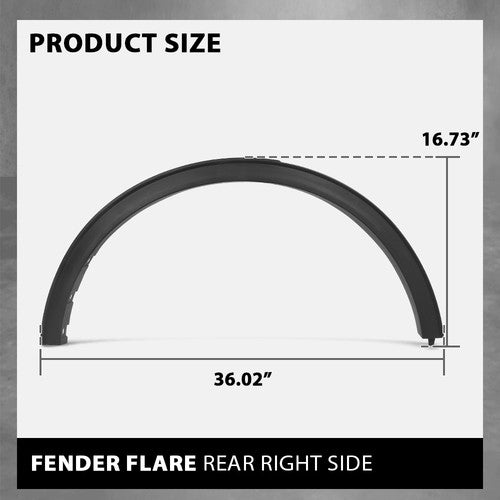 Solid Spare Rear Right Side Fender Flare Wheel Arch Molding Fit For 2020-2024 Ford Escape