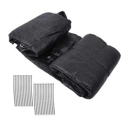 Solid Spare 4FTx25FT garden privacy fence heavy duty barrier net with zip ties black