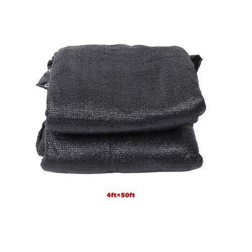 Solid Spare 4' x 50' Privacy Fence Heavy Duty Fencing Mesh Shade Cover Garden Black