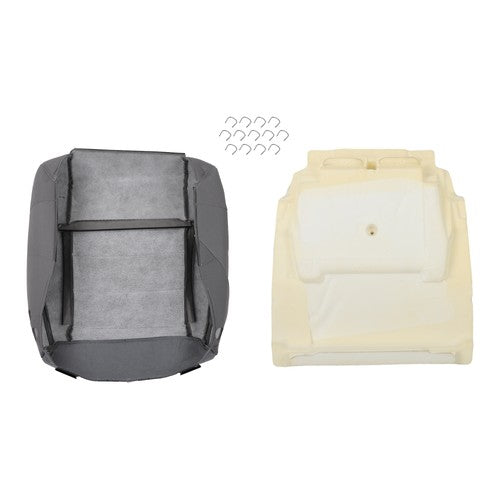 Solid Spare Suit For Jeep Wrangler 2007-2012 Passenger Bottom Seat Cover&Foam Cushion Gray