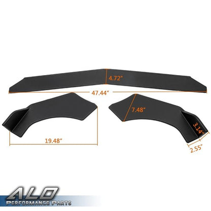 Solid Spare New Fit For GMC Honda Civic BMW Benz Universal Front Bumper Lip Body Kit Spoiler