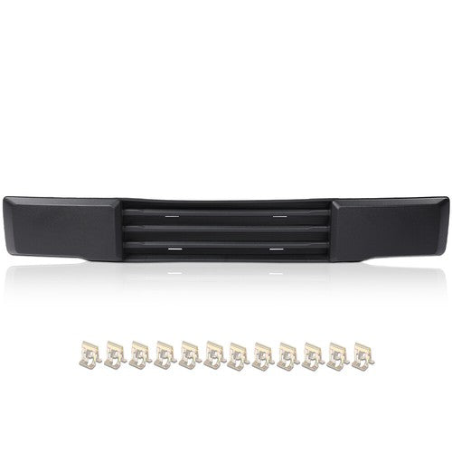 Solid Spare Fit For 2015-2017 Ford F-150 Front Bumper Cover Lower Grille Trim Panel Black