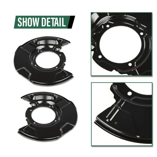 Solid Spare Fit For 1995-2004 Toyota 4Runner Tacoma Front Brake Dust Shields Left+Right