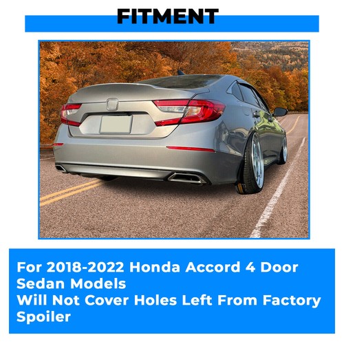 Solid Spare FOR 2018-2021 2022 HONDA ACCORD GlOSSY BLACK DUCK TAIL DUCKBILL TRUNK SPOILER