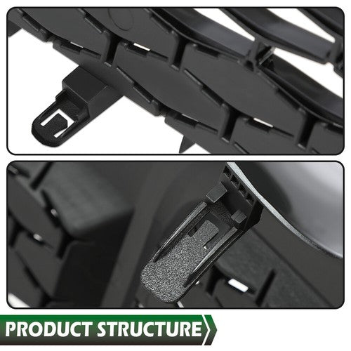 Solid Spare Fit For 2015-2017 Toyota Camry SE XSE Sport Front Bumper Lower Grille Black