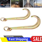 (2)15" Inch J Hook with Chain Link Tow Axle Strap Wrecker Clevis WLL G70 5400LBS