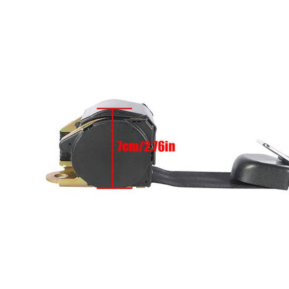 Solid Spare Seat Belt Retractable Black Shoulder 3 Point For Jeep CJ YJ Wrangler 1982-1995