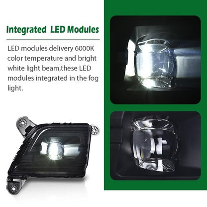 Solid Spare Fit For 2019-2022 Chevy Silverado 1500 New Generation LED Fog Lights Lamp Black