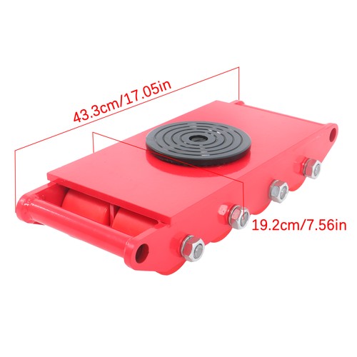 Solid Spare 12T 26400Lbs 360° Heavy Duty Machinery Mover Machine Dolly Skate Roller Trolley