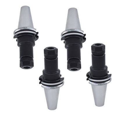 Solid Spare CAT40-ER20 Collet Chucks W. 4" Long Gage Length - 4 Chucks Tool Holder Set New