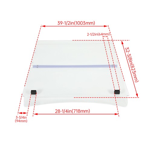 Solid Spare Front Folding Clear Windshield For EZGO Express S4/L4 Golf Cart w/ 3/4" frame