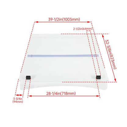 Solid Spare Front Folding Clear Windshield For EZGO Express S4/L4 Golf Cart w/ 3/4" frame