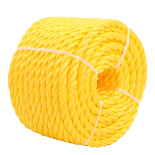 Solid Spare 1/2in x 100 Feet 3 Stranded Orange Yellow Polypropylene Braided Rope