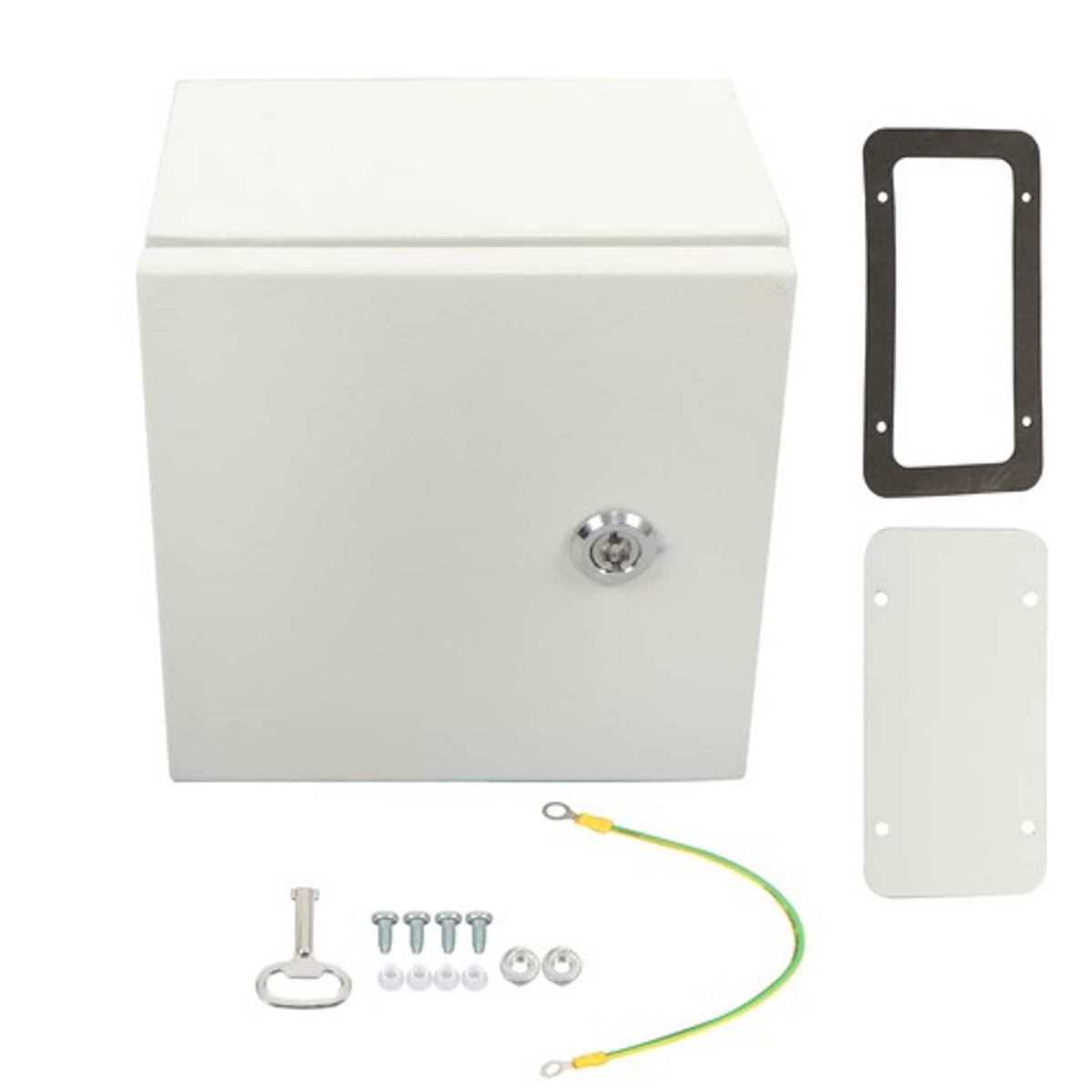 Solid Spare Dustproof Steel Junction Box 8x8x6", NEMA 4X Waterproof Electrical Enclosure