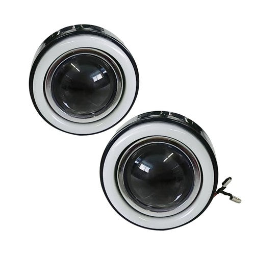 Fit 2016-2021 Honda Civic Blue LED DRL Projector Angel Eye Halo Fog Lights Lamps